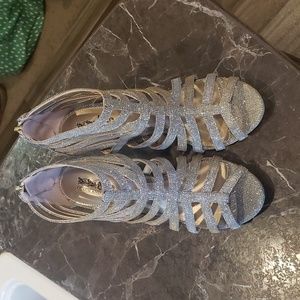 Coach‎ and Four Size 7.5  Gold/Silver Shimmer Gladiator Sandals